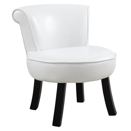 MONARCH SPECIALTIES Juvenile Chair, Accent, Kids, Upholstered, Pu Leather Look, White, Contemporary, Modern I 8155
